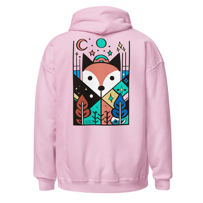 Fox (Back) - Lightweight Unisex Hoodie