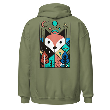 Fox (Back) - Lightweight Unisex Hoodie