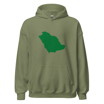 Saudi Arabia Map (Arabic) - Lightweight Unisex Hoodie