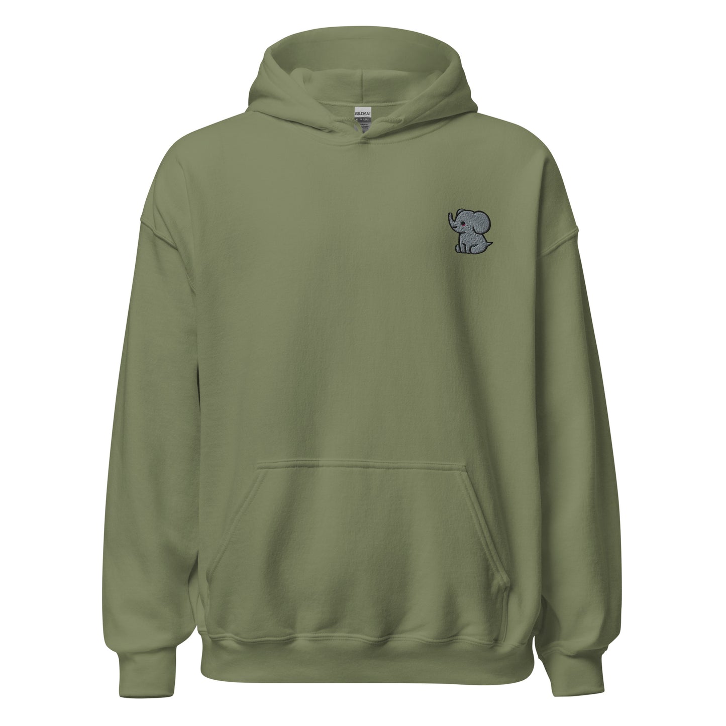 Elephant - Embroidered Lightweight Unisex Hoodie