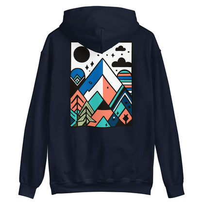 Mountain Landscape (Back) - Lightweight Unisex Hoodie