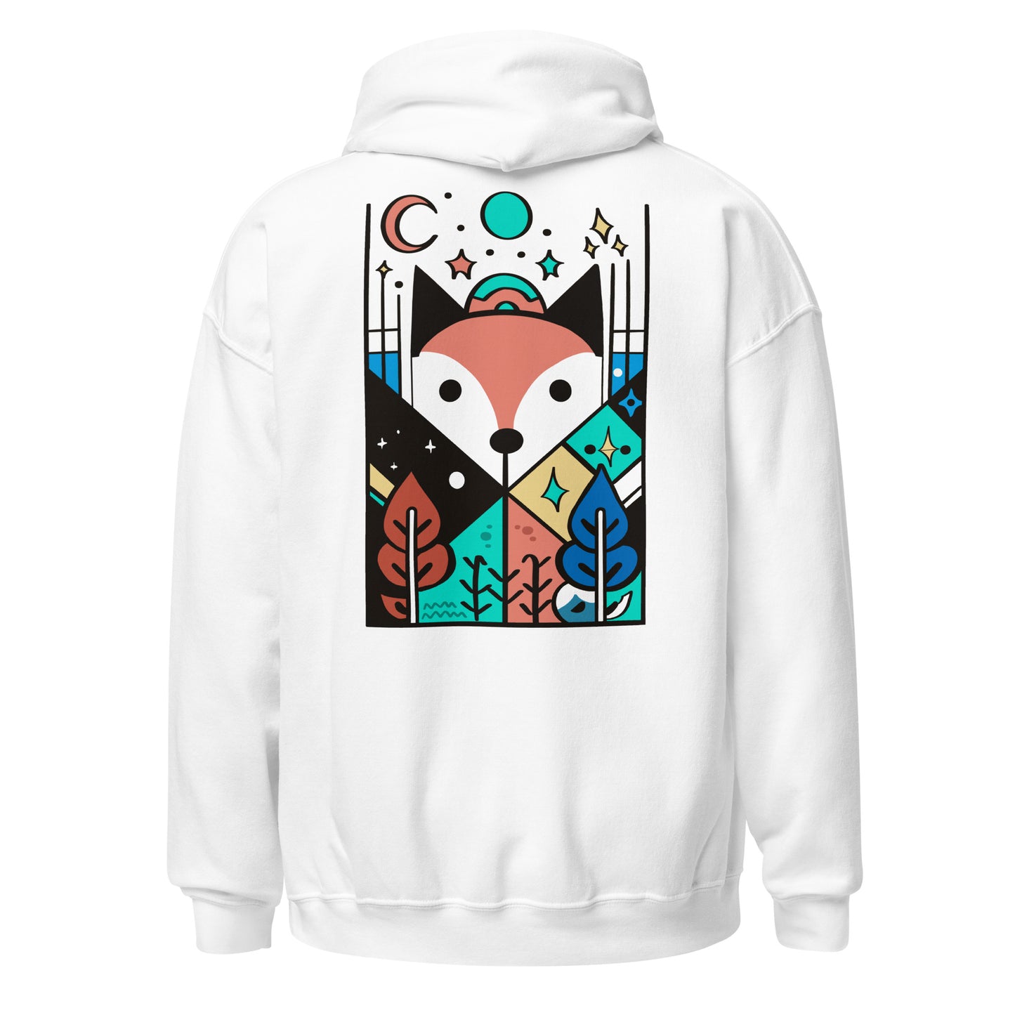 Fox (Back) - Lightweight Unisex Hoodie