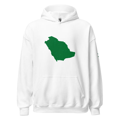 Saudi Arabia Map (Arabic) - Lightweight Unisex Hoodie