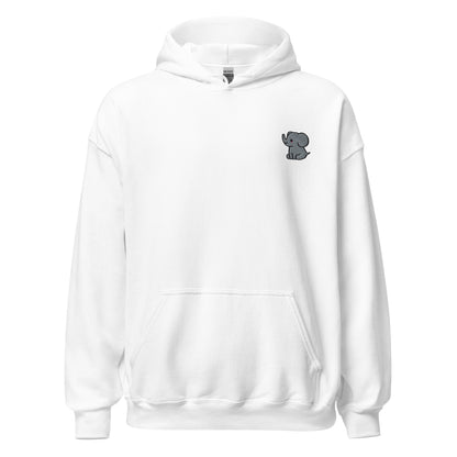 Elephant - Embroidered Lightweight Unisex Hoodie