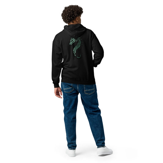 Dragon (Back) - Lightweight Unisex Zip Hoodie