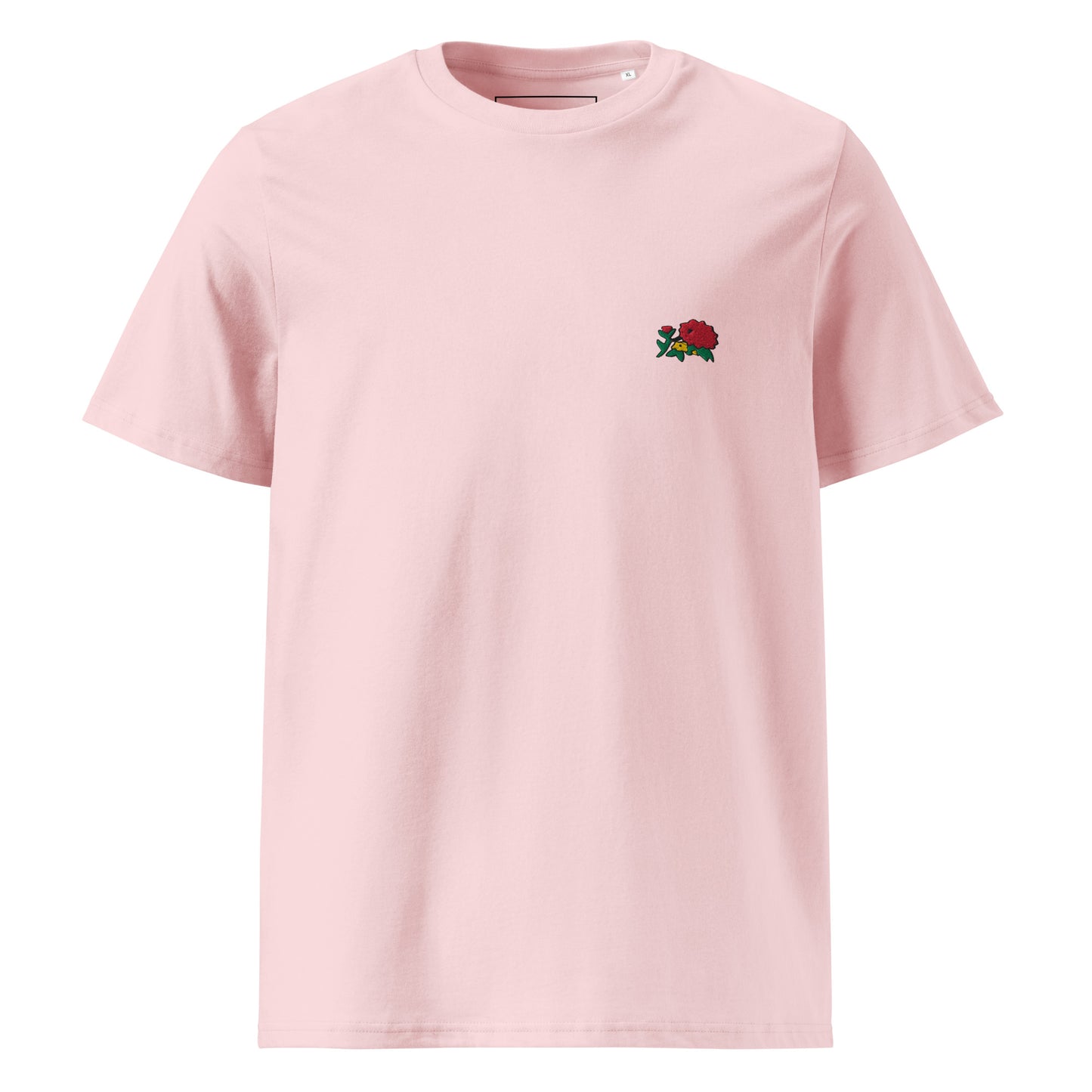 Flower (small) - Embroidered Unisex Organic Cotton T-shirt