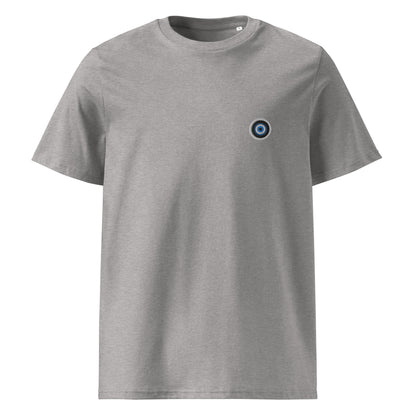 Blue Eyed Amulet - Embroidered Unisex Organic Cotton T-shirt