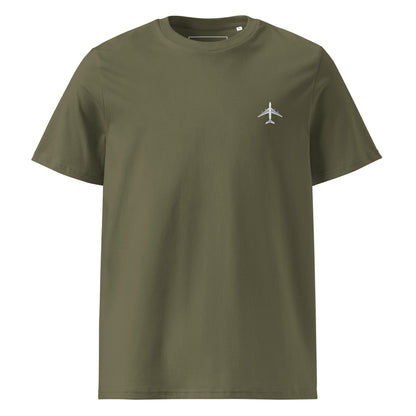 Aeroplane (small) - Unisex Organic Cotton T-shirt