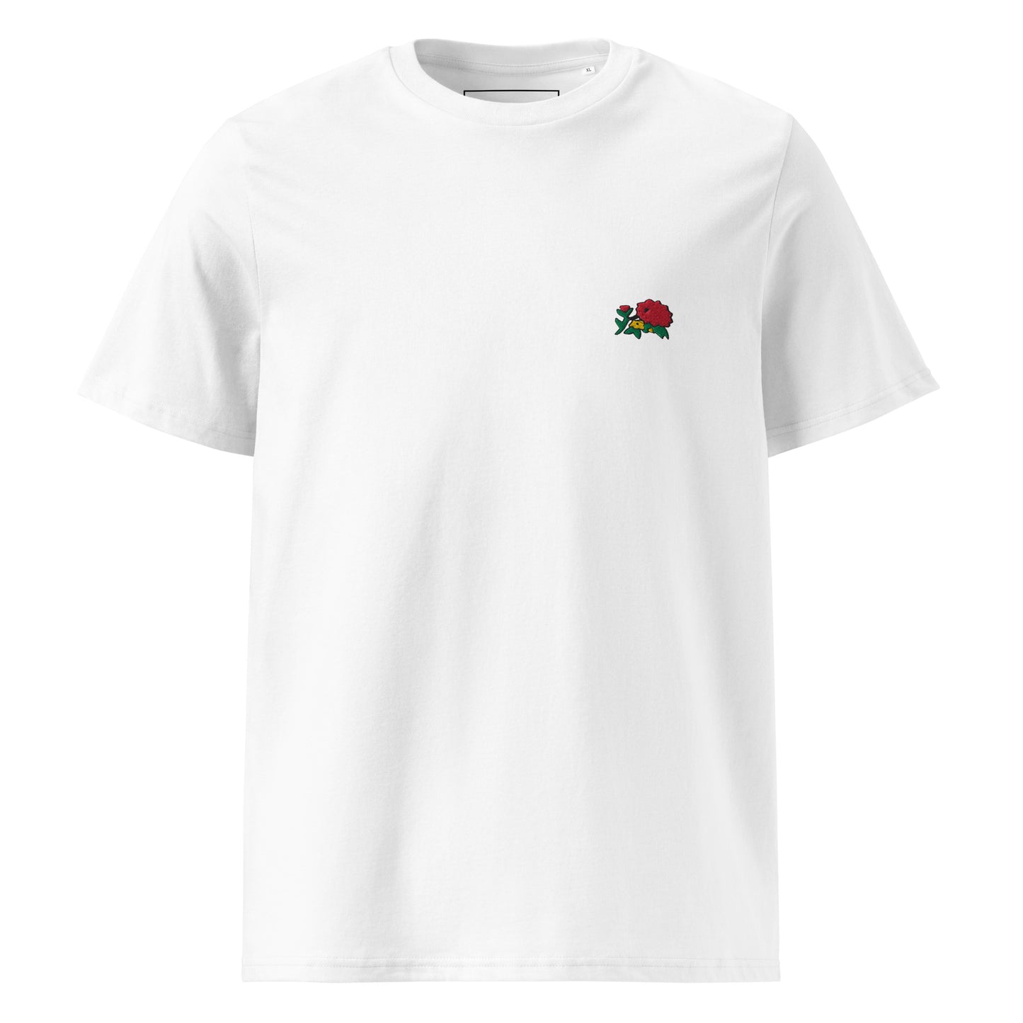 Flower (small) - Embroidered Unisex Organic Cotton T-shirt